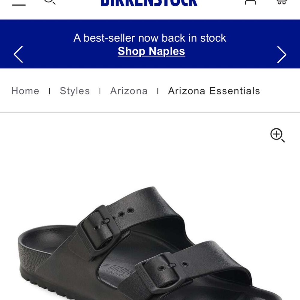 Birkenstock Arizona Essentials Black Sandals